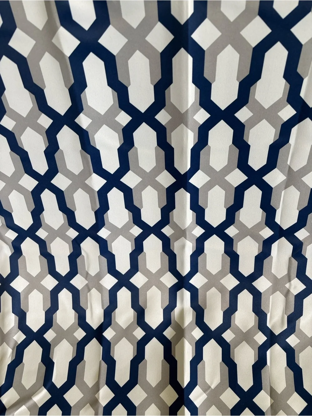 Set of two panels Navy Geometric Grommet Curtain Panel - more available